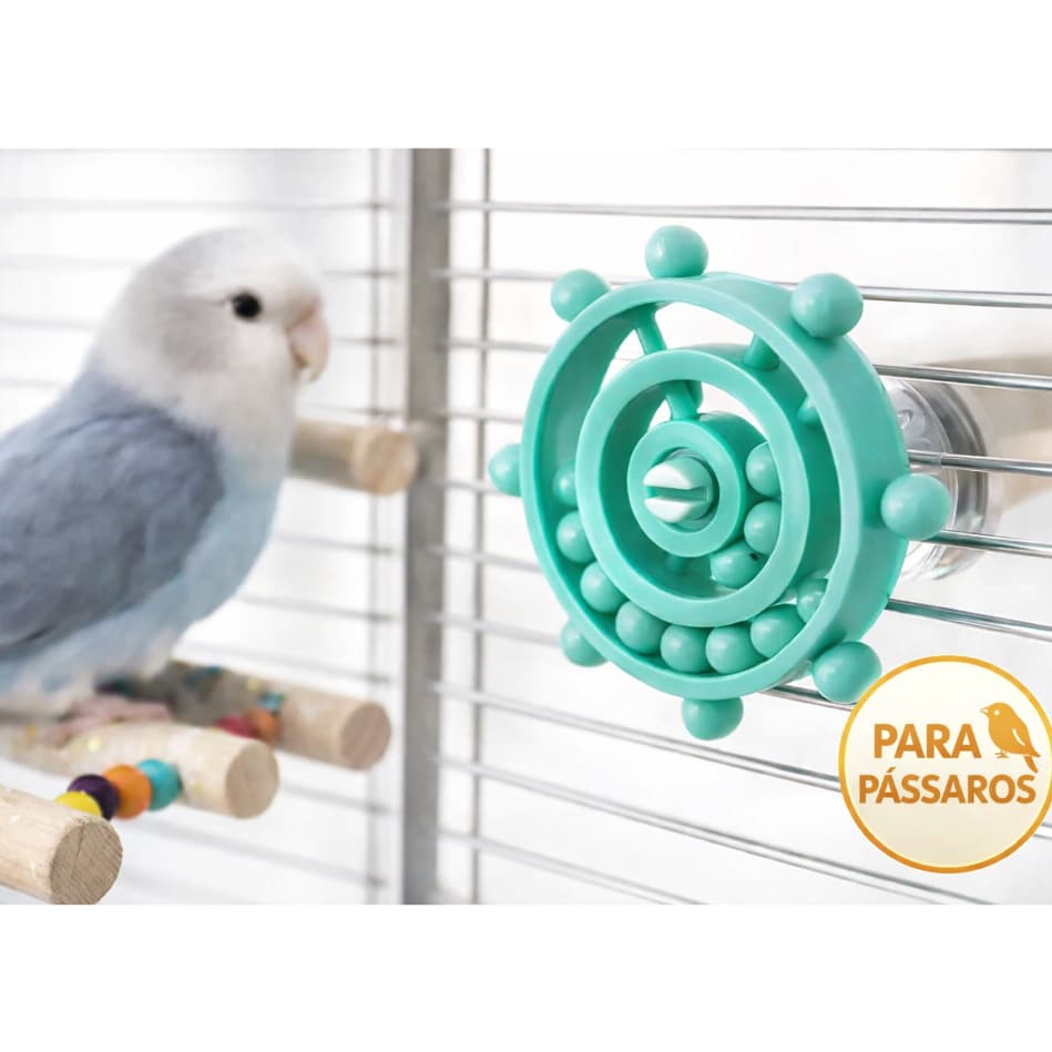 Disco Giratório Interativo – Brinquedo Educativo para Aves, Periquitos, Calopsitas e Agapornis