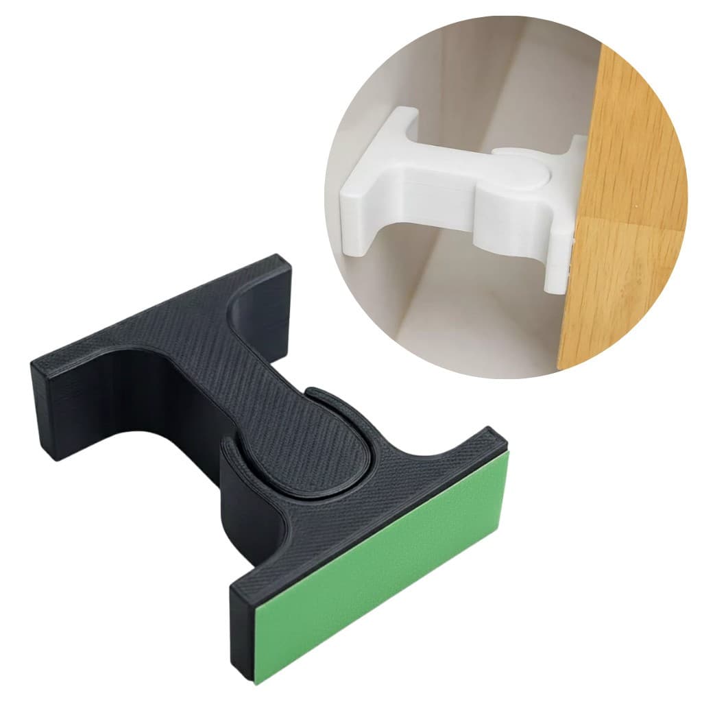 Trava Porta Adesiva Sem Furo Fixador Prendedor Porta Vidro Madeira Sem Furo Fixador Prendedor Porta