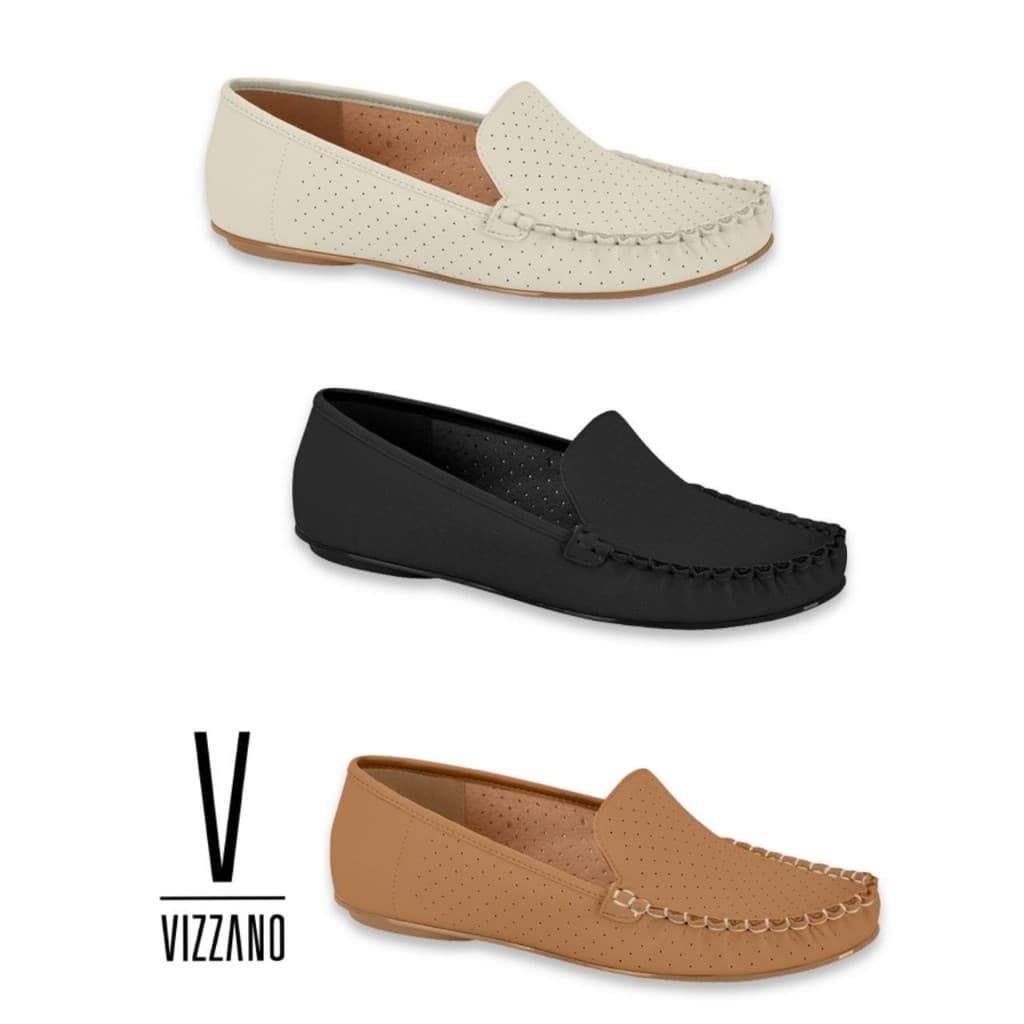 Mocassim Feminino Vizzano Original Leve e Macio Pelica