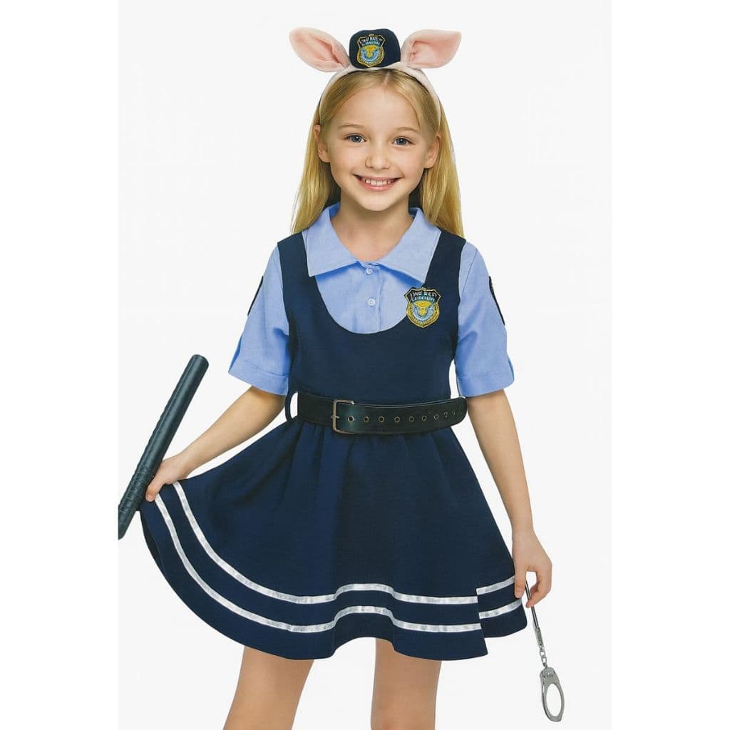 Fantasia policial do futuro ZOOTOPIA Judy coelha infantil + tiara coelho