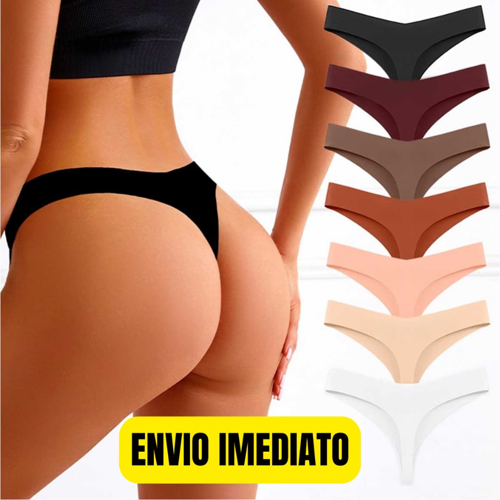 12/10/8/4 Calcinhas Sem Costura Fio Dental Corte a Laser Acabamento Premium