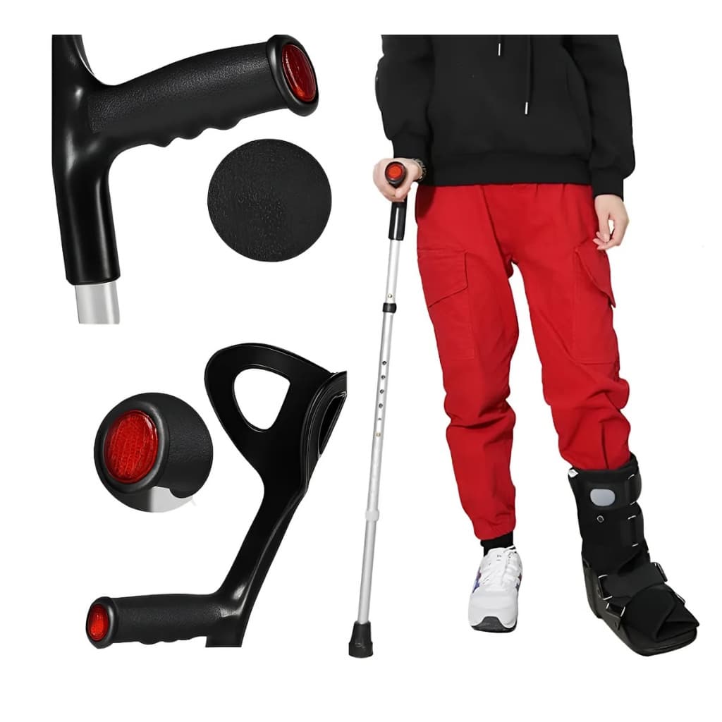 Muleta Canadense Ortopédica Regulável Altura Braço 120kg Unitária Cores Anvisa