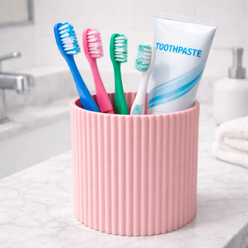 Porta Escovas, pasta de dente e porta canetas Com Design Minimalista Para Organização