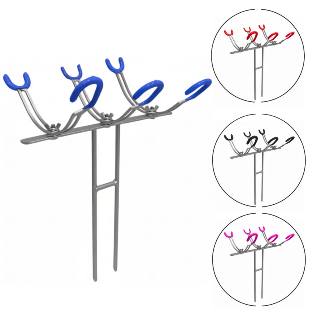 Suporte de Vara Triplo SK Barranco Emborrachado - Reforçado