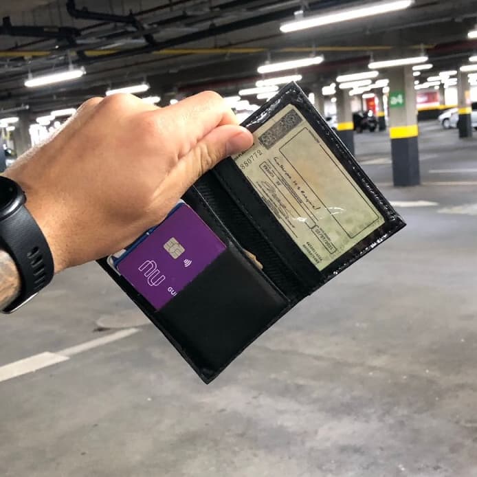 Card Holder Carteira Porta Cartão Slim Cnh, Notas e Wallets