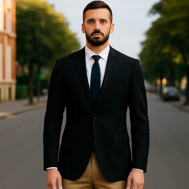 Paletó Masculino Social Slim Fit Oxford 2 Botões | Trabalho e Eventos