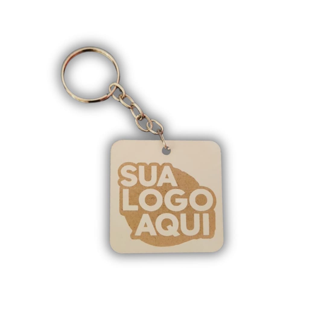 Kit 50 Chaveiros Personalizados Mdf 4,5 Cm Com Sua Logo Brinde Empresa
