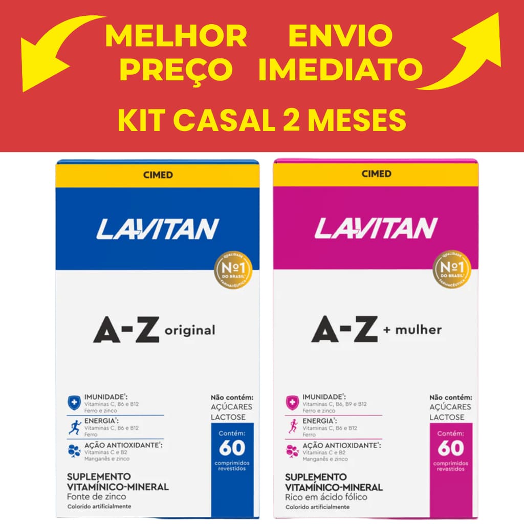 Kit 02 Lavitan 1 Az Mulher + 1 Az Homem 60 Comprimidos Cimed