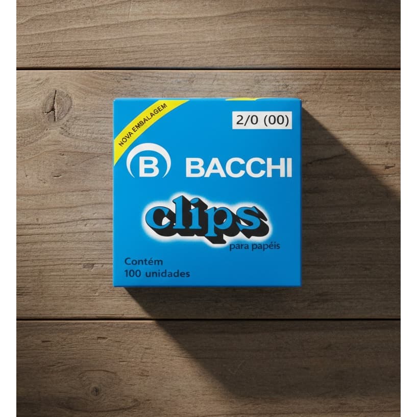 Clips Aço Galvanizado N° 2/0 (00) - C/ 100 Unidades - Bacchi