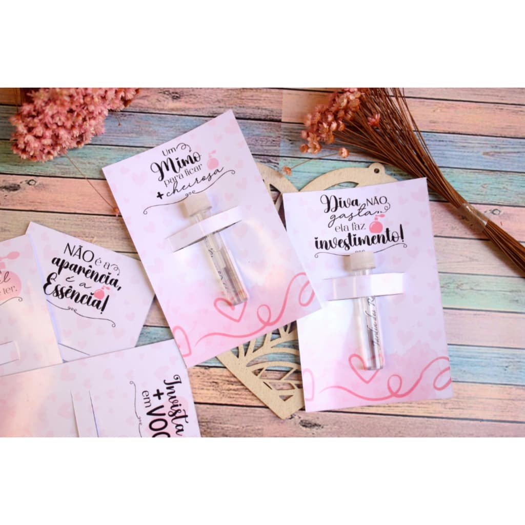 20/50/100 CARD Cartão para Perfume Personalizado - Mimo para Clientes