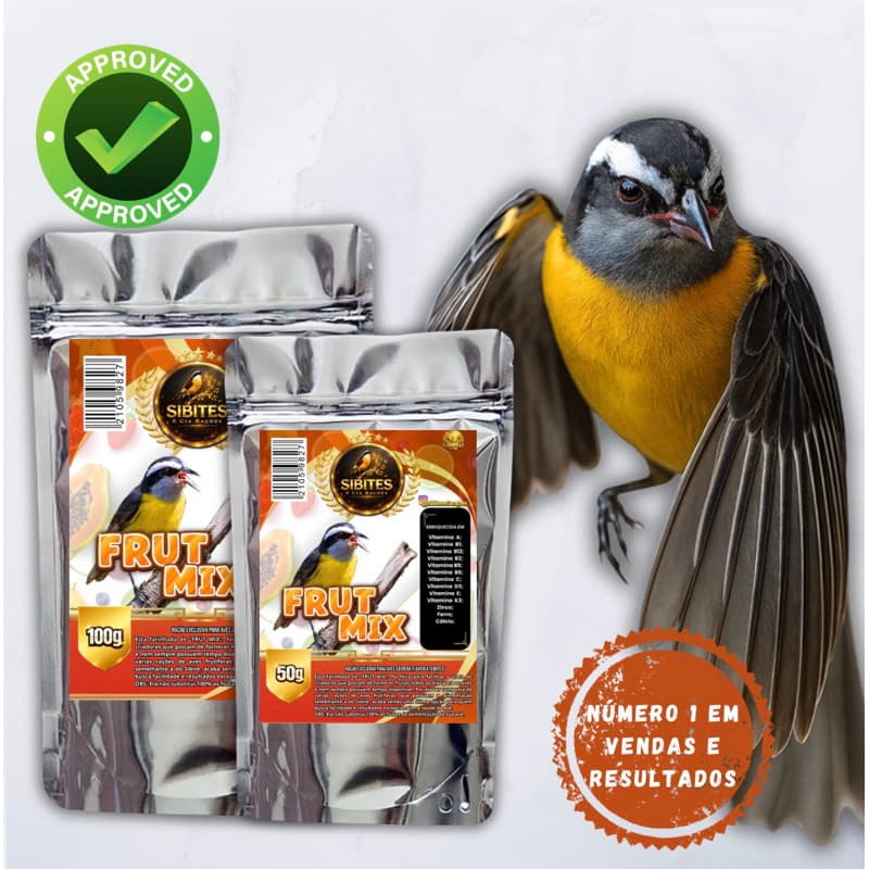 RAÇÃO FRUT MIX - (Sibites e Cia Rações ORIGINAL)