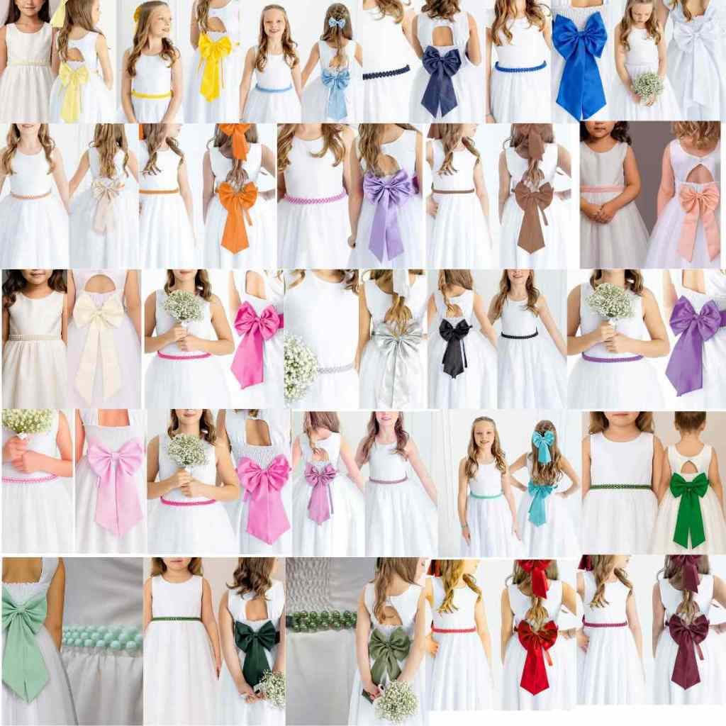 Cinto de Pérolas + Laço Colorido para Daminha | Acessório Festa Infantil REF4197