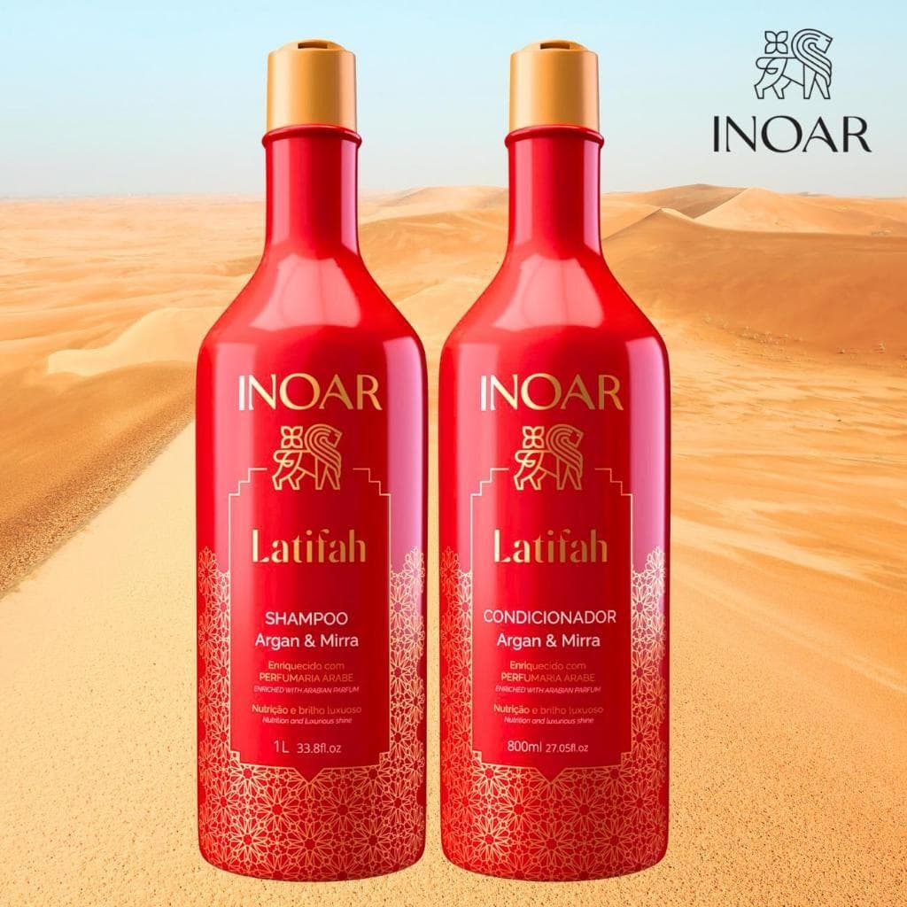 Inoar - Kit Latifah Árabe Argan e Mirra Shampoo 1L + Condicionador 800ML