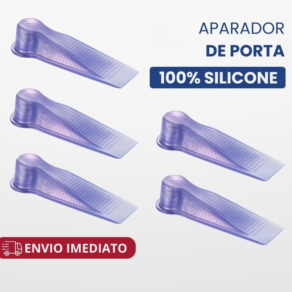 Trava Calço Cunha Transparente Prendedor Aparador Para Porta Silicone Macio