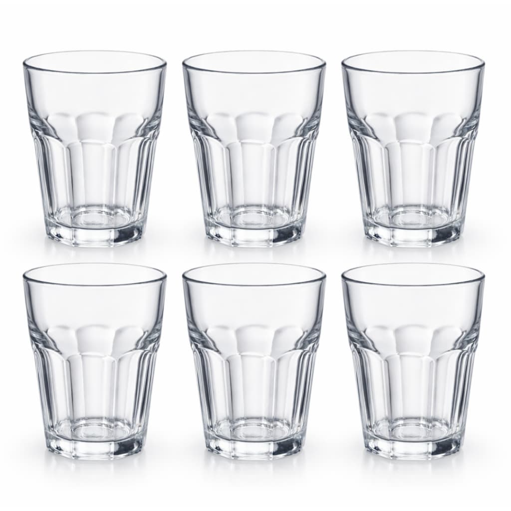 Jogo De Copos Vidro Suco Água Refri Kit C/ 6pcs Vidro Reforçado Importado