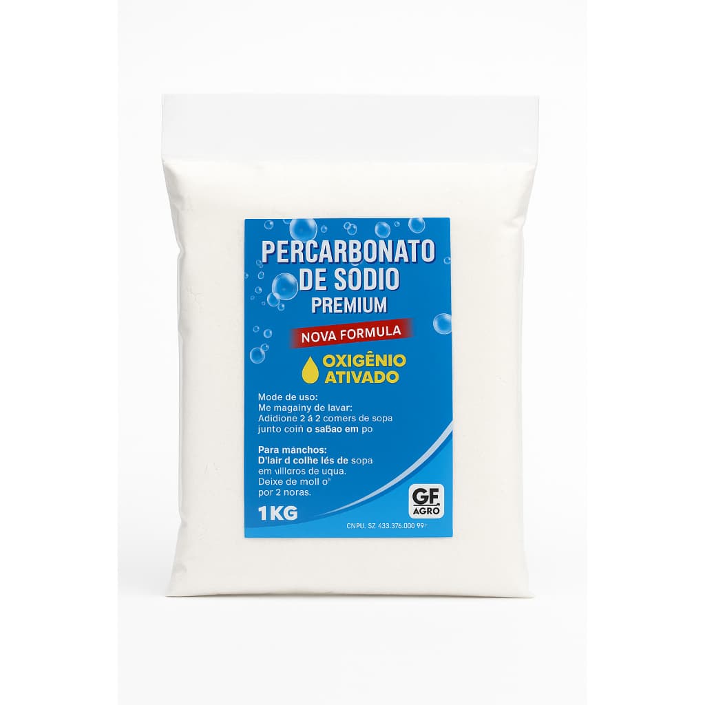 Percarbonato De Sódio 1kg Puro 100% Tira Manchas Alvejante - Premium