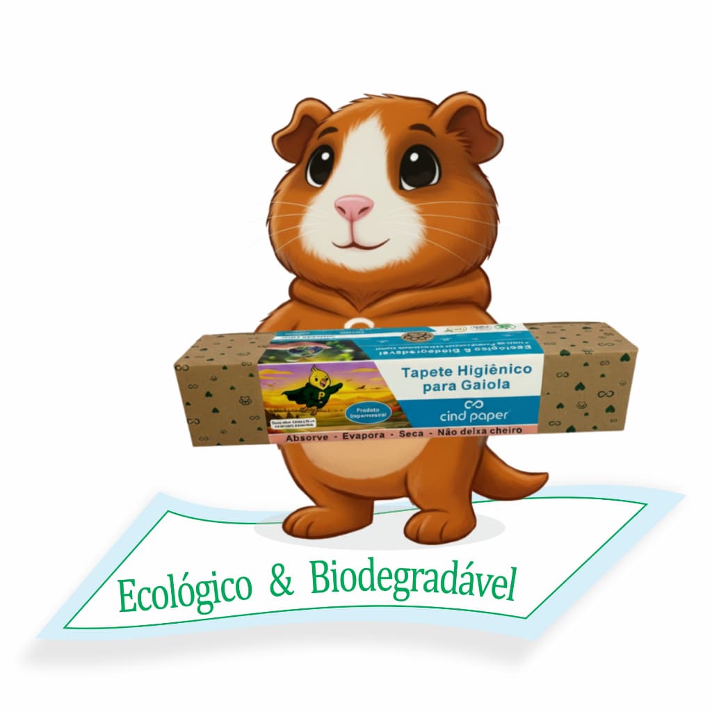 Tapete Higiênico para Hamster, Porquinho da Índia e Roedores – Biodegradável e Super Absorvente