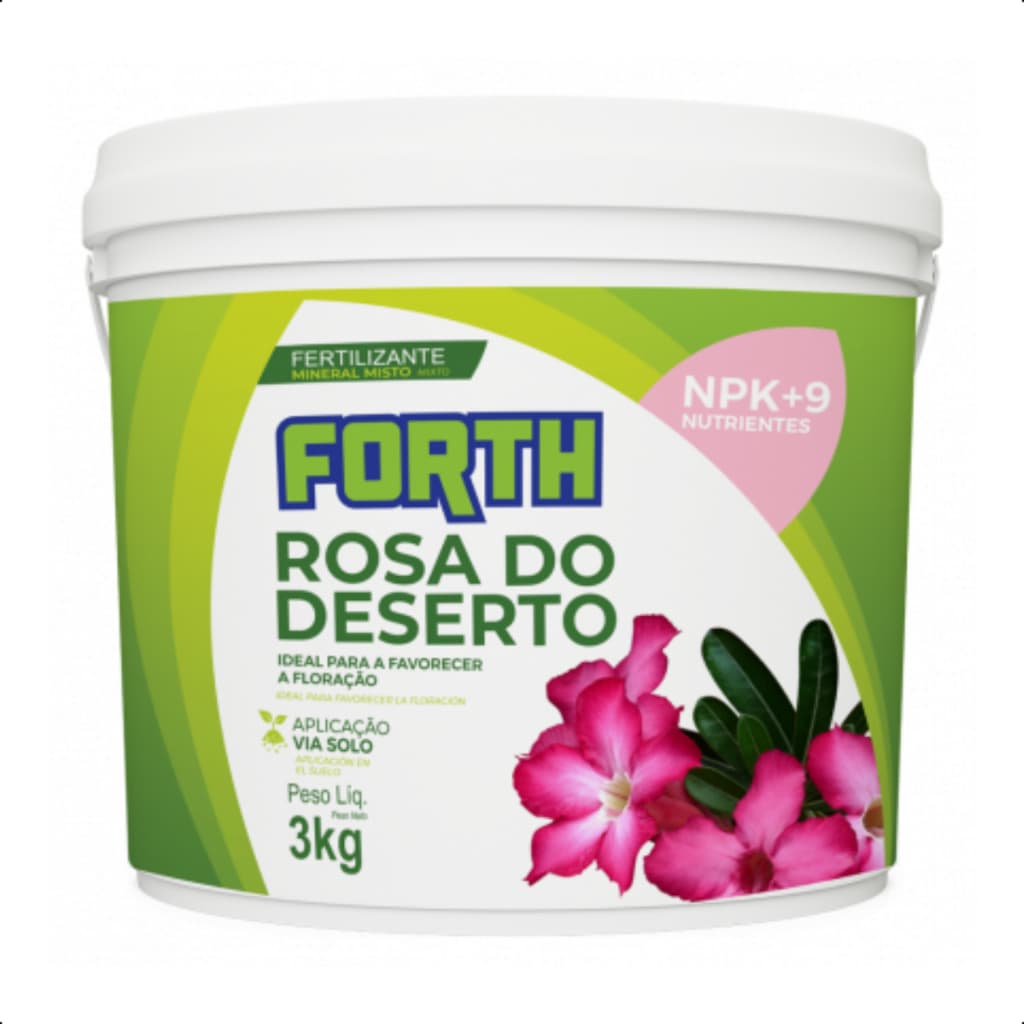 Adubo Fertilizante Forth Rosa Do Deserto 3kg Crescimento Floração NPK