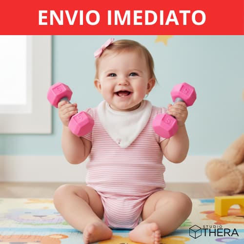Chocalho de Bebê Divertido Halteres Bebê Fitness com Pegada Segura e Confortável