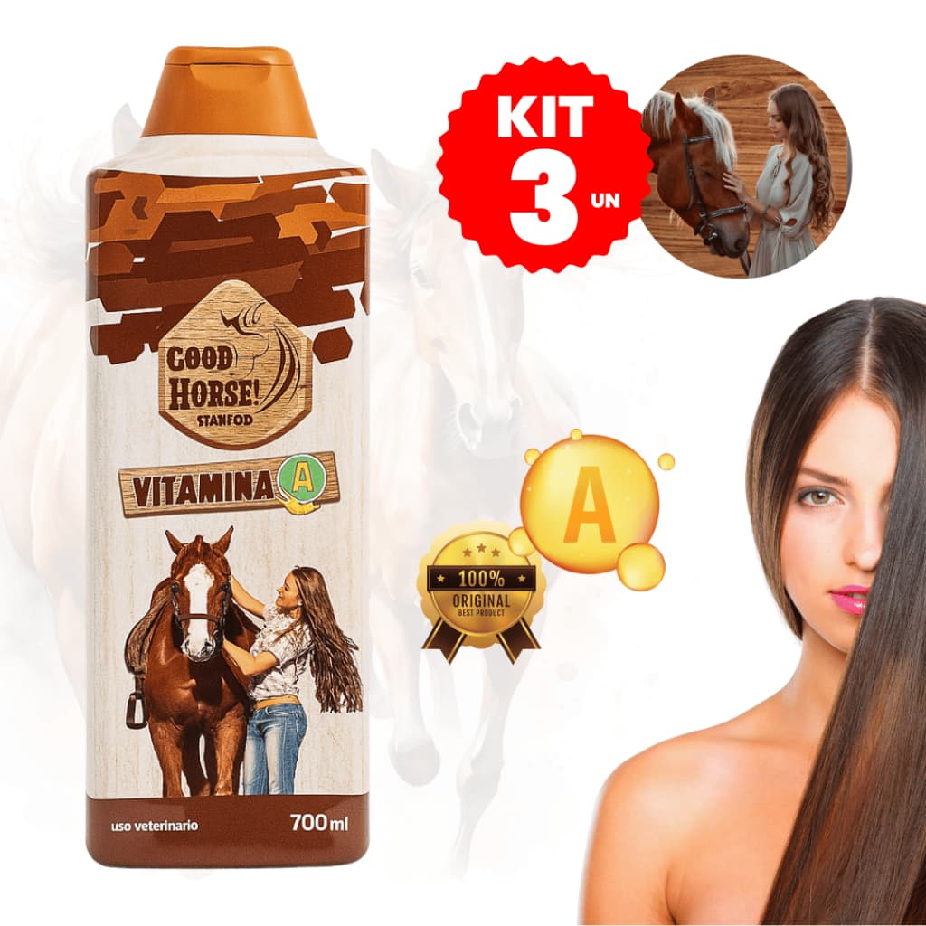 Kit 3 Un. Shampoo para Cavalos Good Horse Vitamina A 700ml