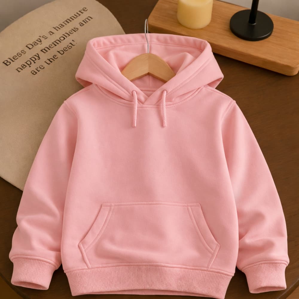 Moletom Liso Infantil Canguru Lisa Com Capuz Quentinho Confortável Alta Qualidade