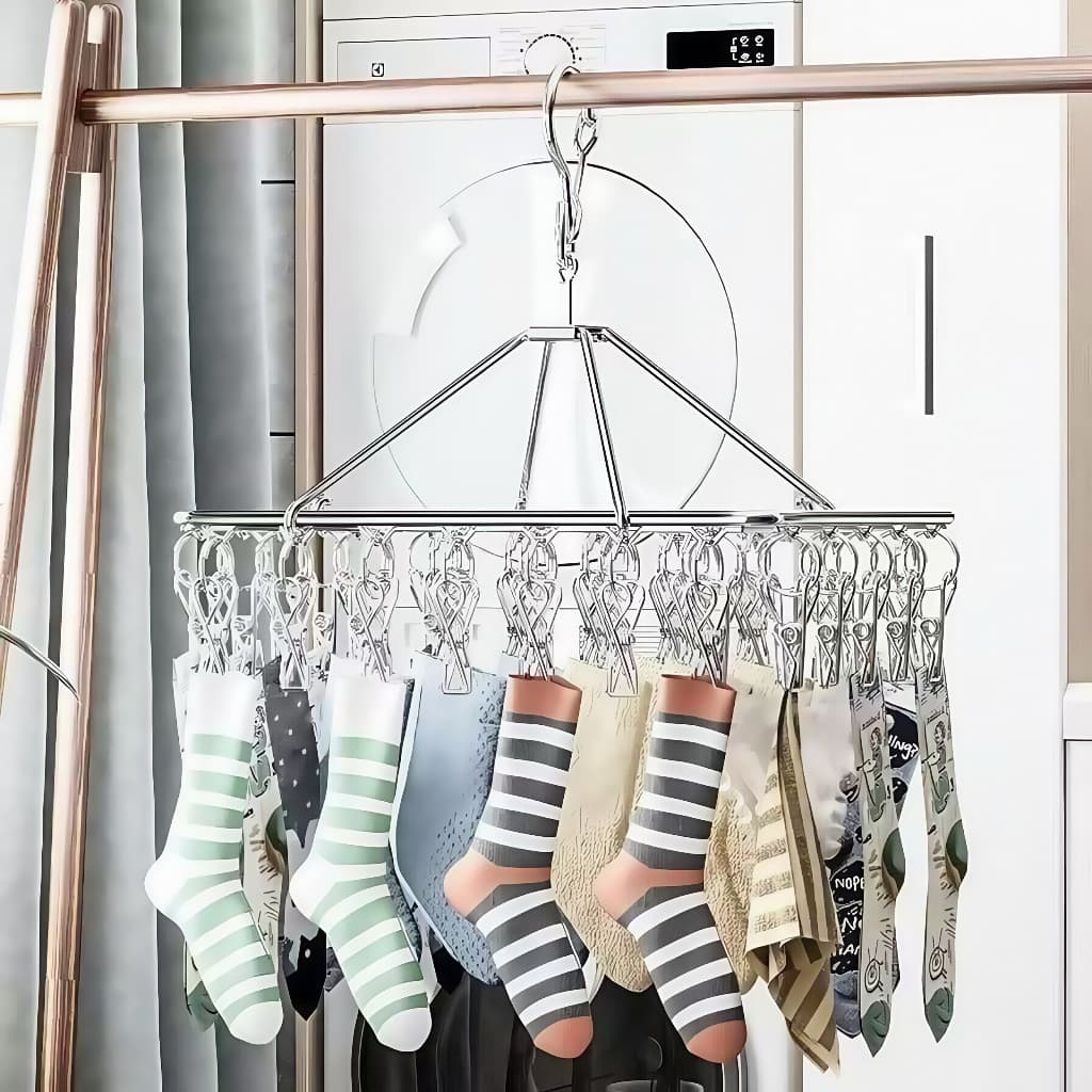 Varal 40 Prendedores Para Roupa Intima Para Calcinha Meia Cueca Reforçado inox 10/20/30/60 Prendedores