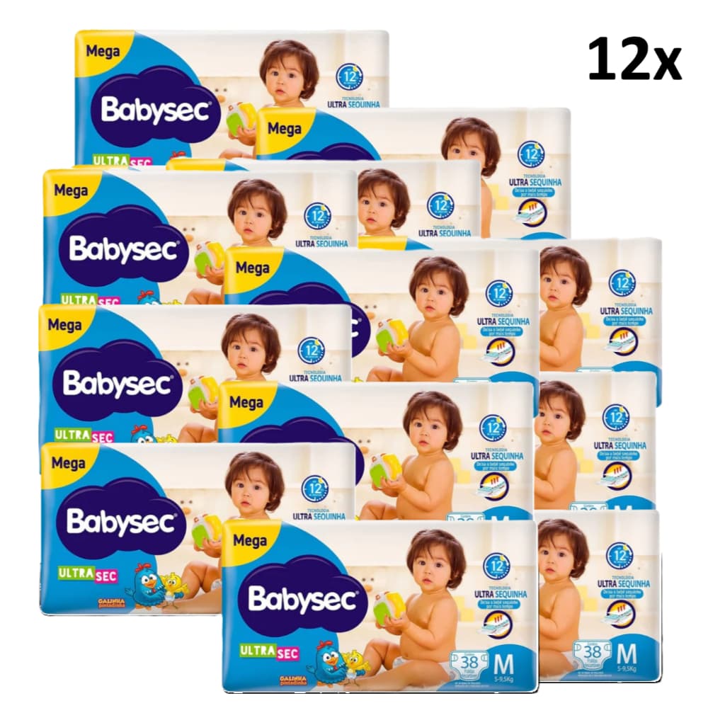 KIT FRALDAS BABYSEC M 38 UNIDADES