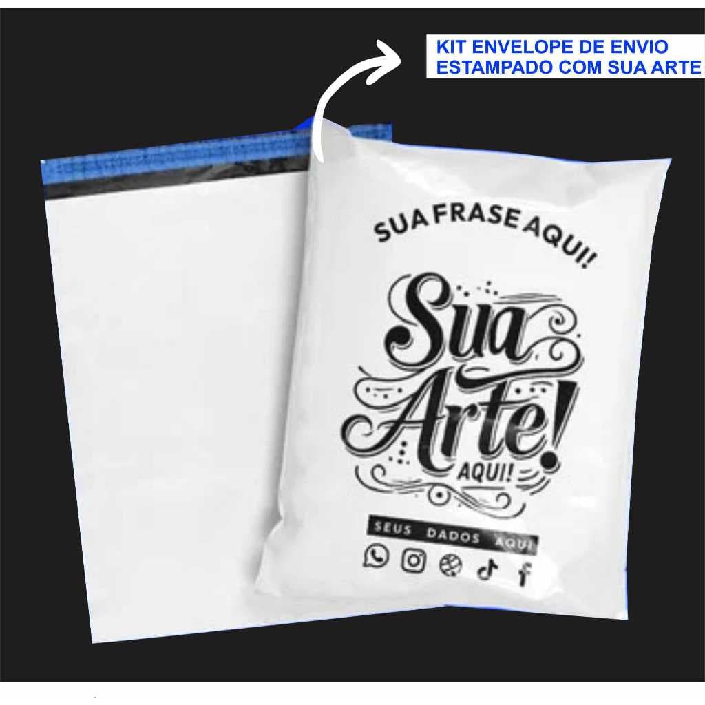 Kit Envelope De 30x40 Segurança Aba Adesiva Embalagem Correio Ecommerce Saco Adesivado estampado com seu logo