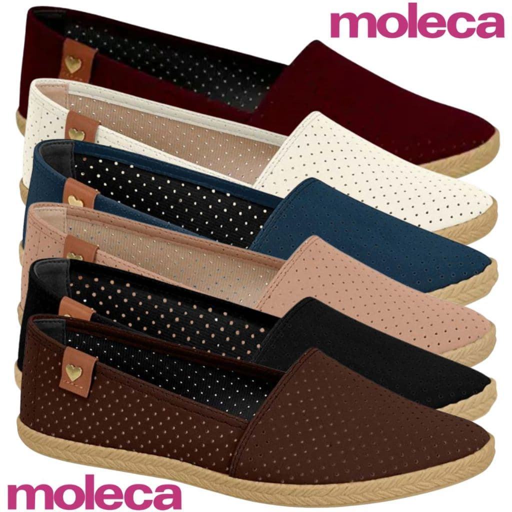 Sapatilha Feminina Moleca Alpargata Confortável Lançamento Sandália Mulher Moda Versátil Original