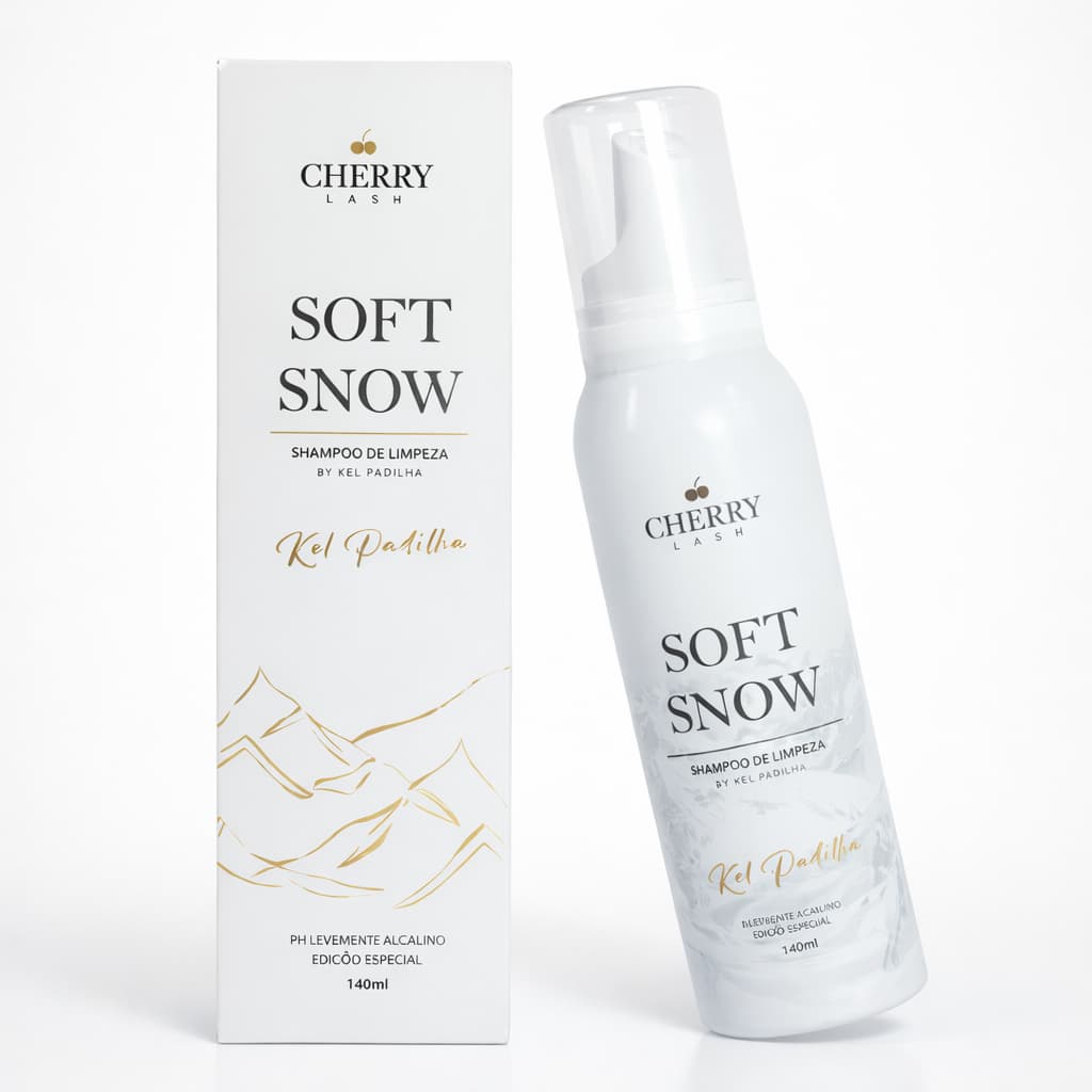 Espuma De Limpeza Soft Snow Cherry Lash 140ml Para Extensão De Cílios Shampoo Alongamento Retenção