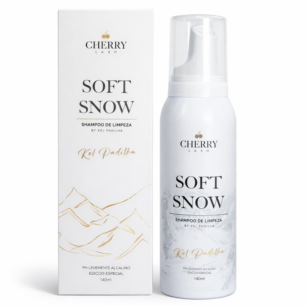 Soft Snow Cherry Espuma De Limpeza Para Extensão De Cílios 140ml Shampoo De Higienização Dos Cílios