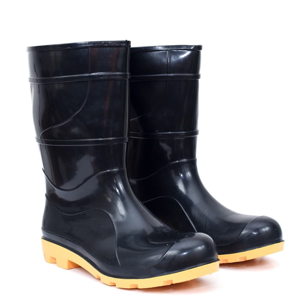 Galocha Bota de Borracha em Pvc Resistente Chuva Motoboy Entregador Cano Médio
