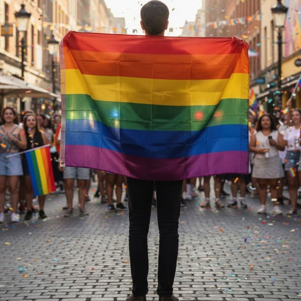 Capa Bandeira LGBT Arco Iris Gay Homossexual Carnaval Envio Imediato