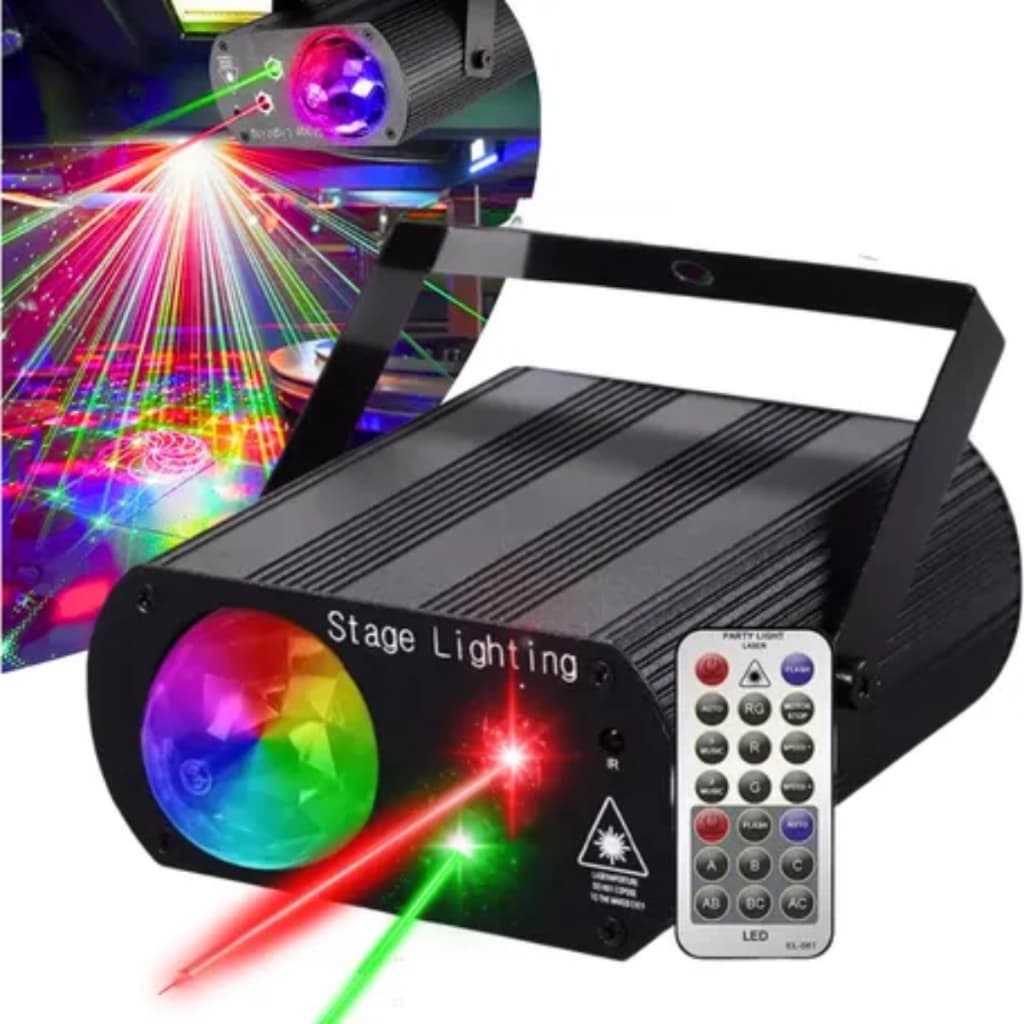Canhão Laser Jogo De Luz Led Projetor Raios Holográfico Sd6m WS3313