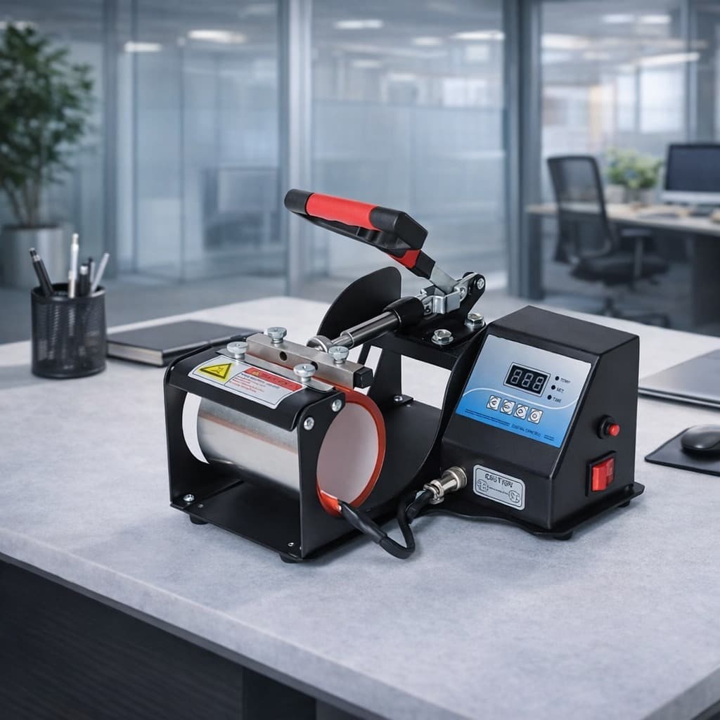 Prensa Térmica Cilíndrica Sublimachine 220V – Sublimadora para Canecas e Transfer | Preta
