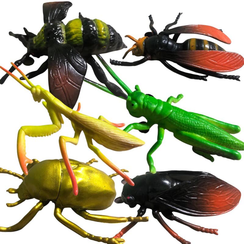 kit com brinquedos  insetos para brincar e colecionar uma fofura