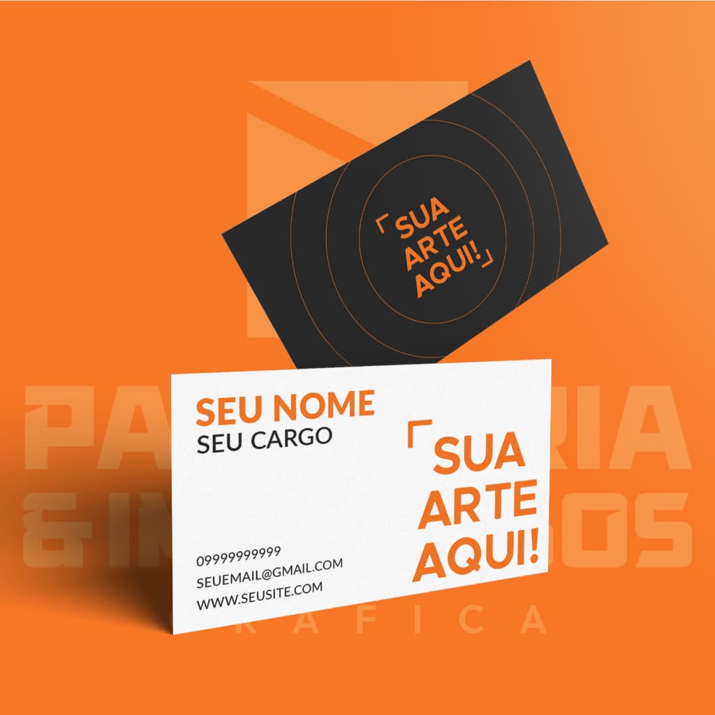 1000 Cartões de Visita Personalizados - Papel 300g - 9x5cm - Frente e Verso