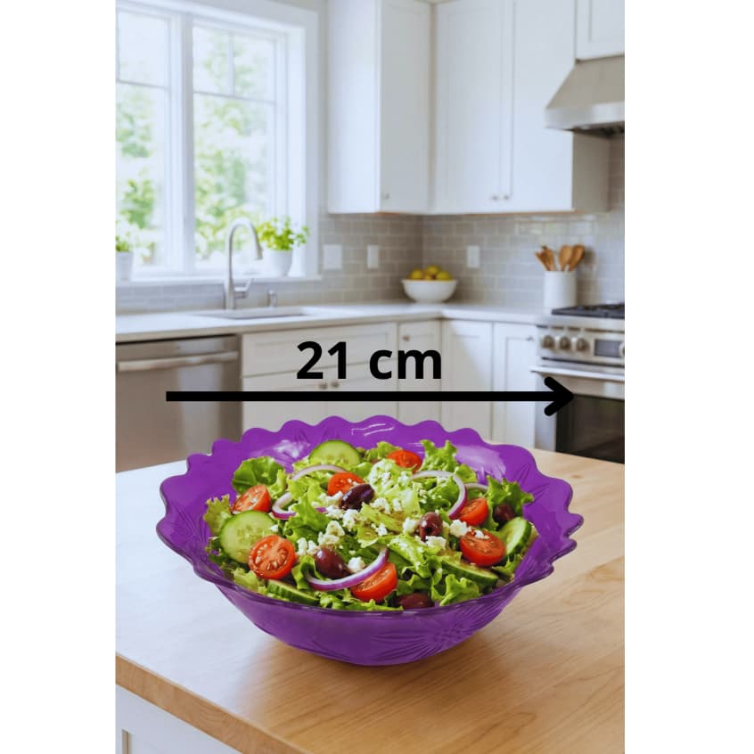 Tigela Saladeira Colorida Multiuso 21cm 1l Redonda Plástico