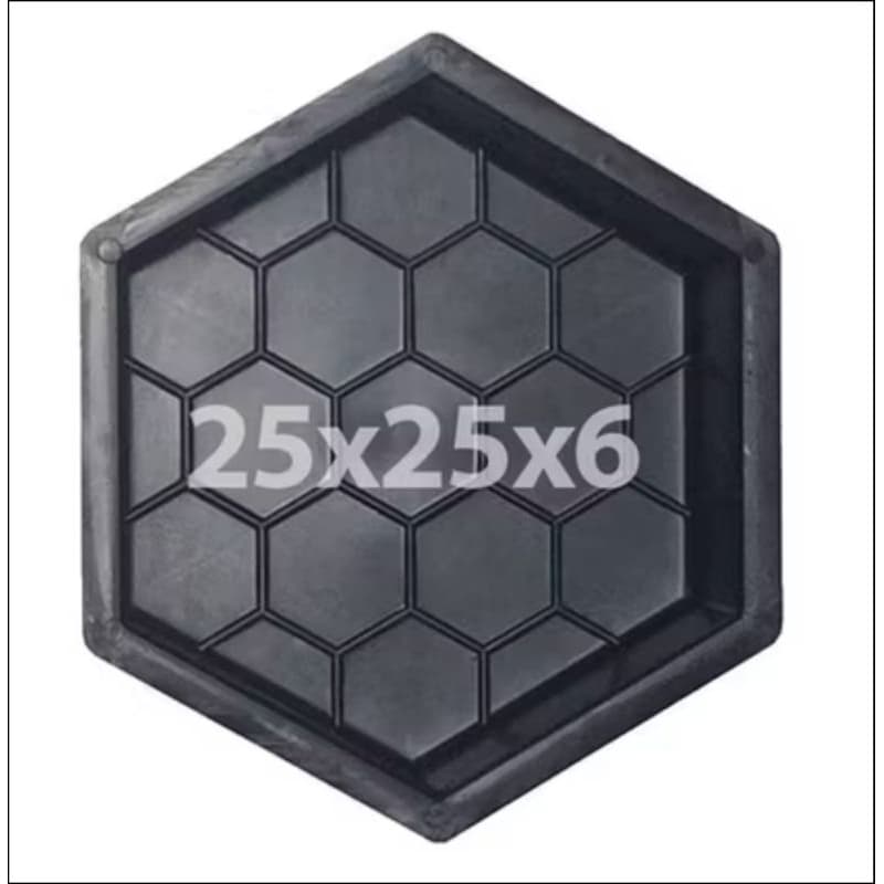 Forma sextavada para calçada