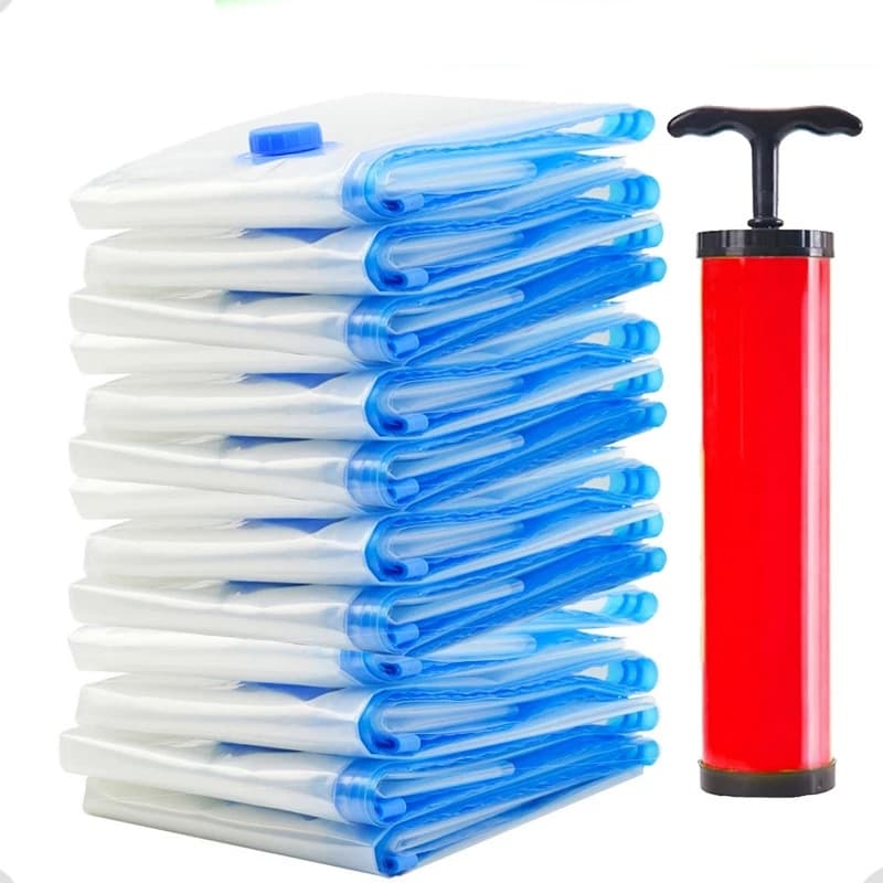 Kit 1/5/6/10 Saco a Vácuo Para Roupas Viagem Organizador de Mala e Guarda-Roupa - Escolha seu Kit