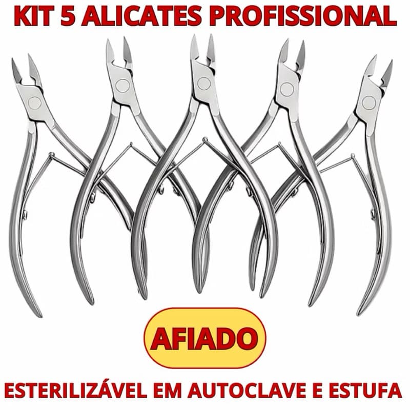 Alicate De Cutícula Unha Manicure PROFISSIONAL Original Lâminas Em Aço Inox