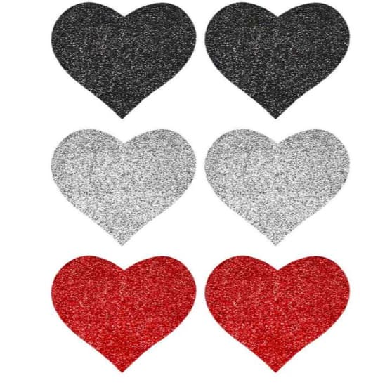 Tapa Mamilos Seios Peitos Cover Protetor Adesivo Nipple Coração Brilhante Glitter - Sexy Import