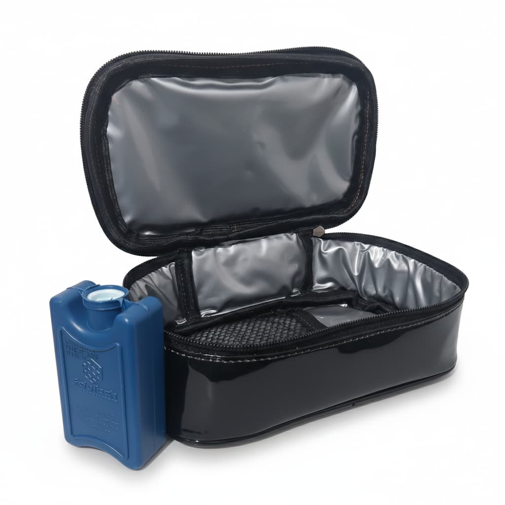 Bolsa Térmica Deluxe Para Armazenar Medicamentos + Gelo Reutilizável 100ml