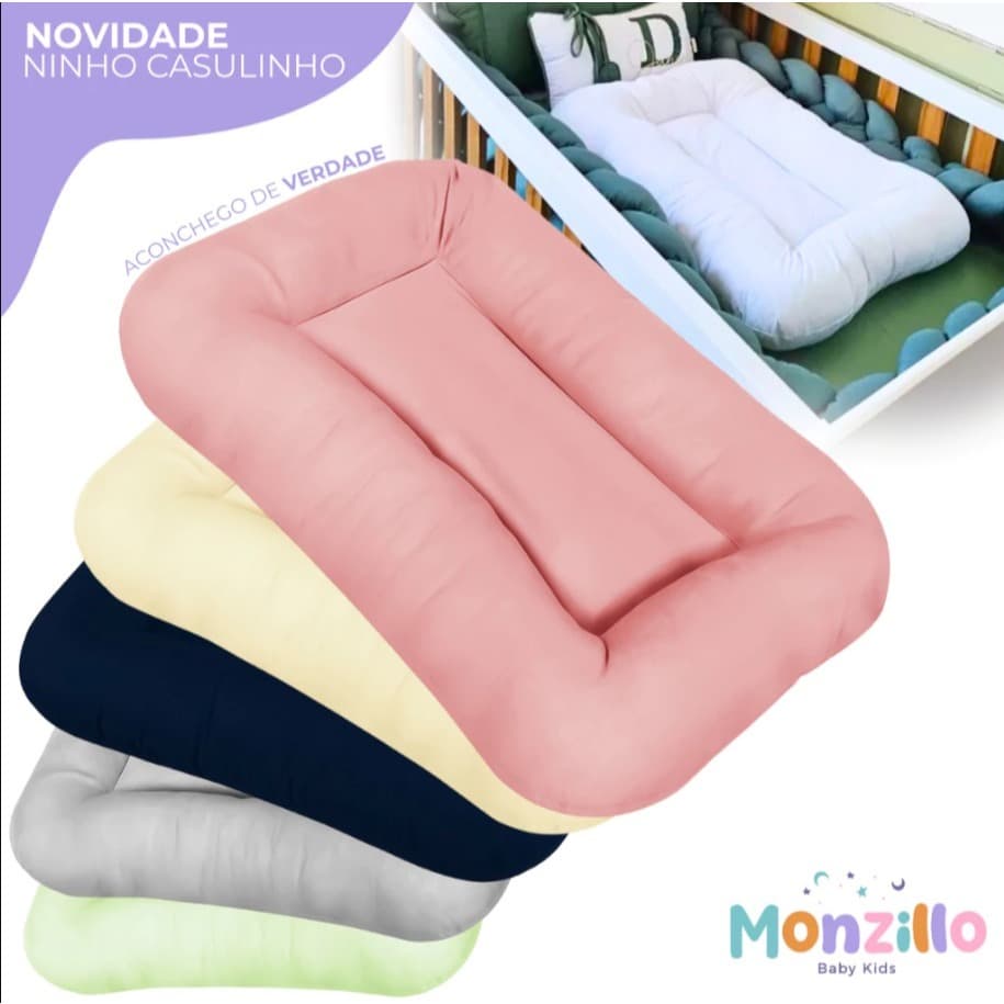Ninho Casulinho Sensorial Extra Macio micropercal 400 fios Recém Nascido Bebê