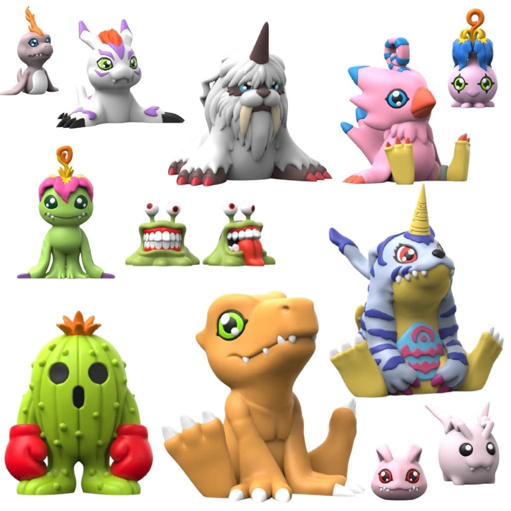 Miniatura boneco Digimon Chibi - action figure digimon chibi