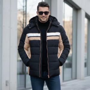 Bobojaco Masculino com Forro Térmico e Touca Removível