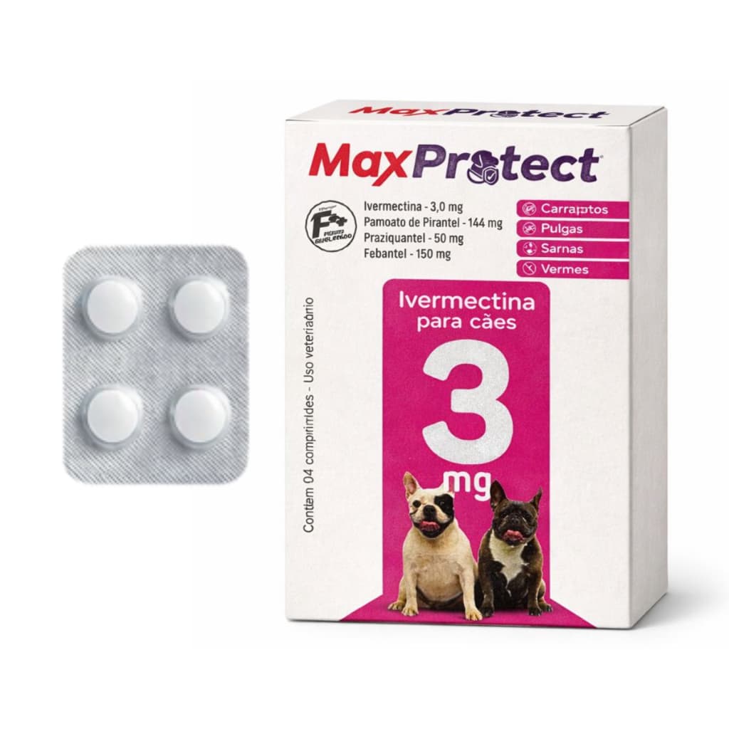 Remedio Carrapato Pulgas Para Cachorro 7,5kg a 15kg - Dura 6 Meses 4 comprimidos - envio imediato