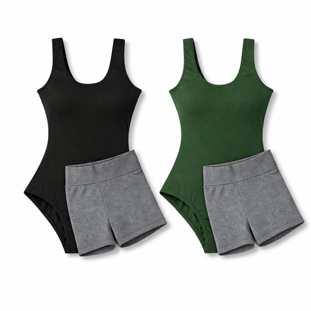 Kit Praia e Piscina Feminino: Maiô Forrado + Short Leg Sem Bojo