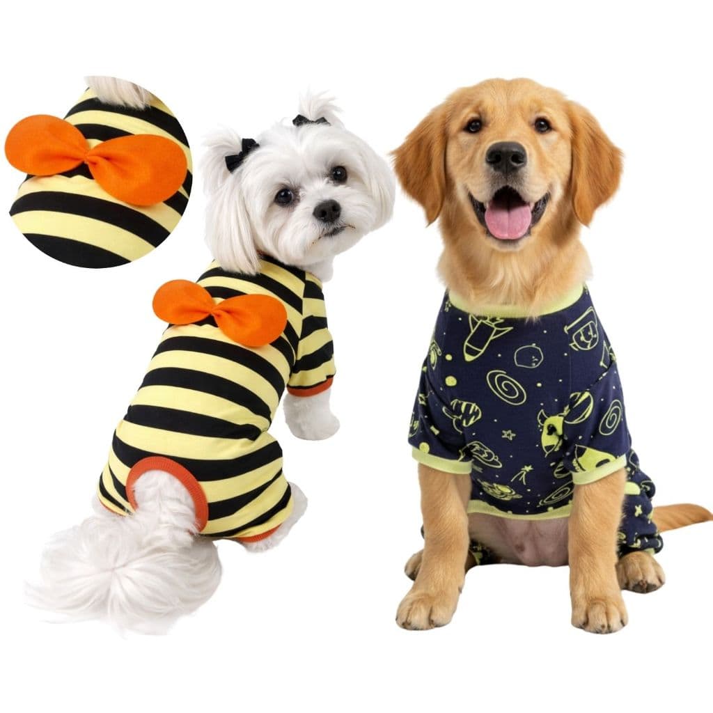 Macacão Roupa Pet Pijama Abelha interativo e Astronauta Não Aperta