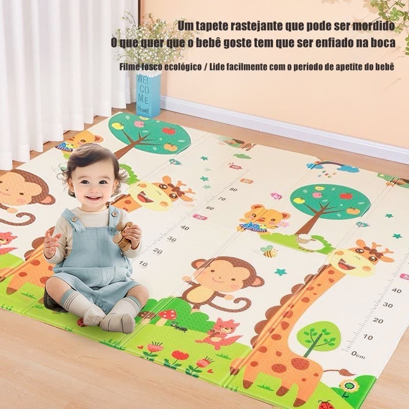 🌟 Tapete Baby 2 em 1 (180x200cm) 🧸 - Atividades + Descanso Macio 💤